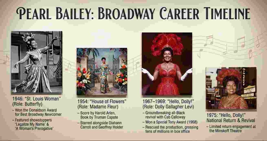 A timeline of pearl Bailey's iconic broadway career 